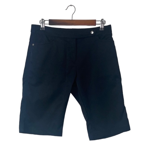 Callaway Black Bermuda Shorts Long Golf Modest Summer Spring Casual Size 4 - Picture 1 of 4